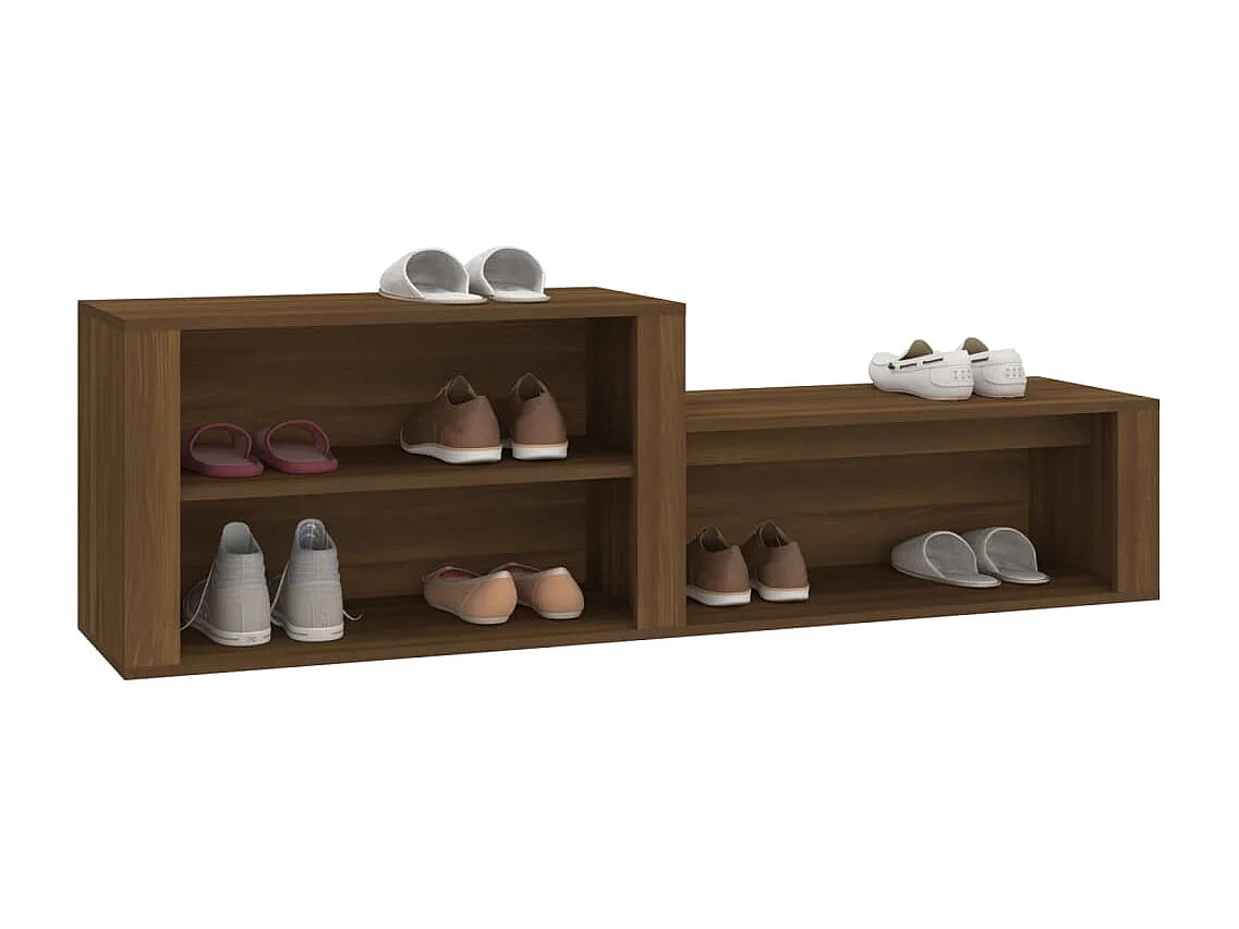 Zapatero Roble marrón 150x35x45cm Madera de ingeniería