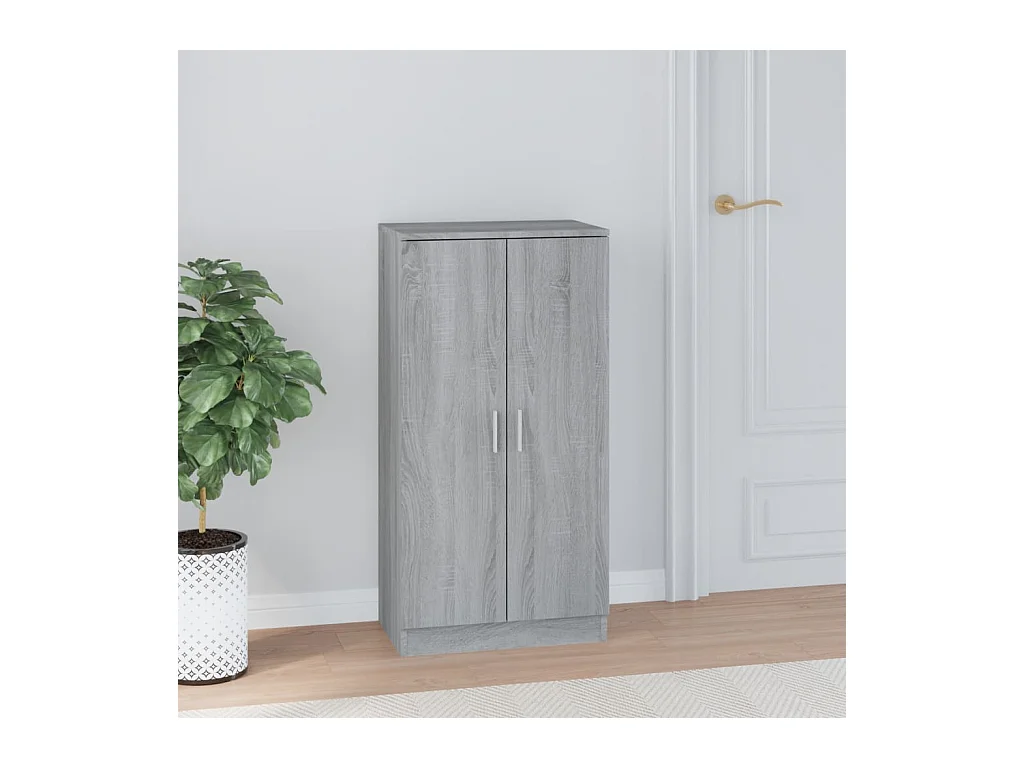 Armoire à chaussures Sonoma gris 55x35x108 cm Bois d'ingénierie