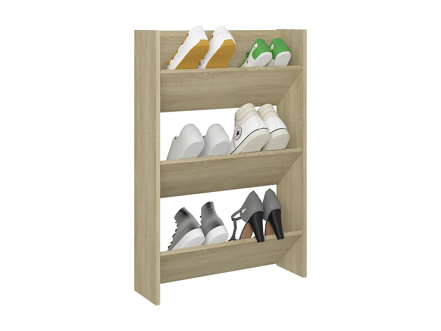 Armoire à chaussures murale Chêne Sonoma 60x18x90 cm Aggloméré