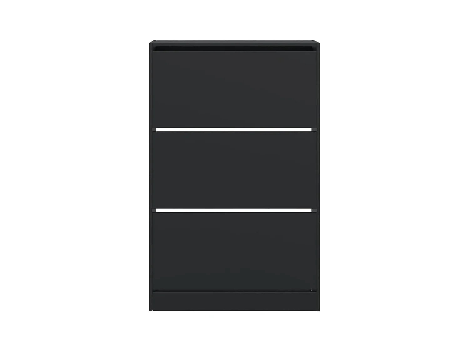 Scarpiera nera 80x21x125,5 cm in legno ingegnerizzato