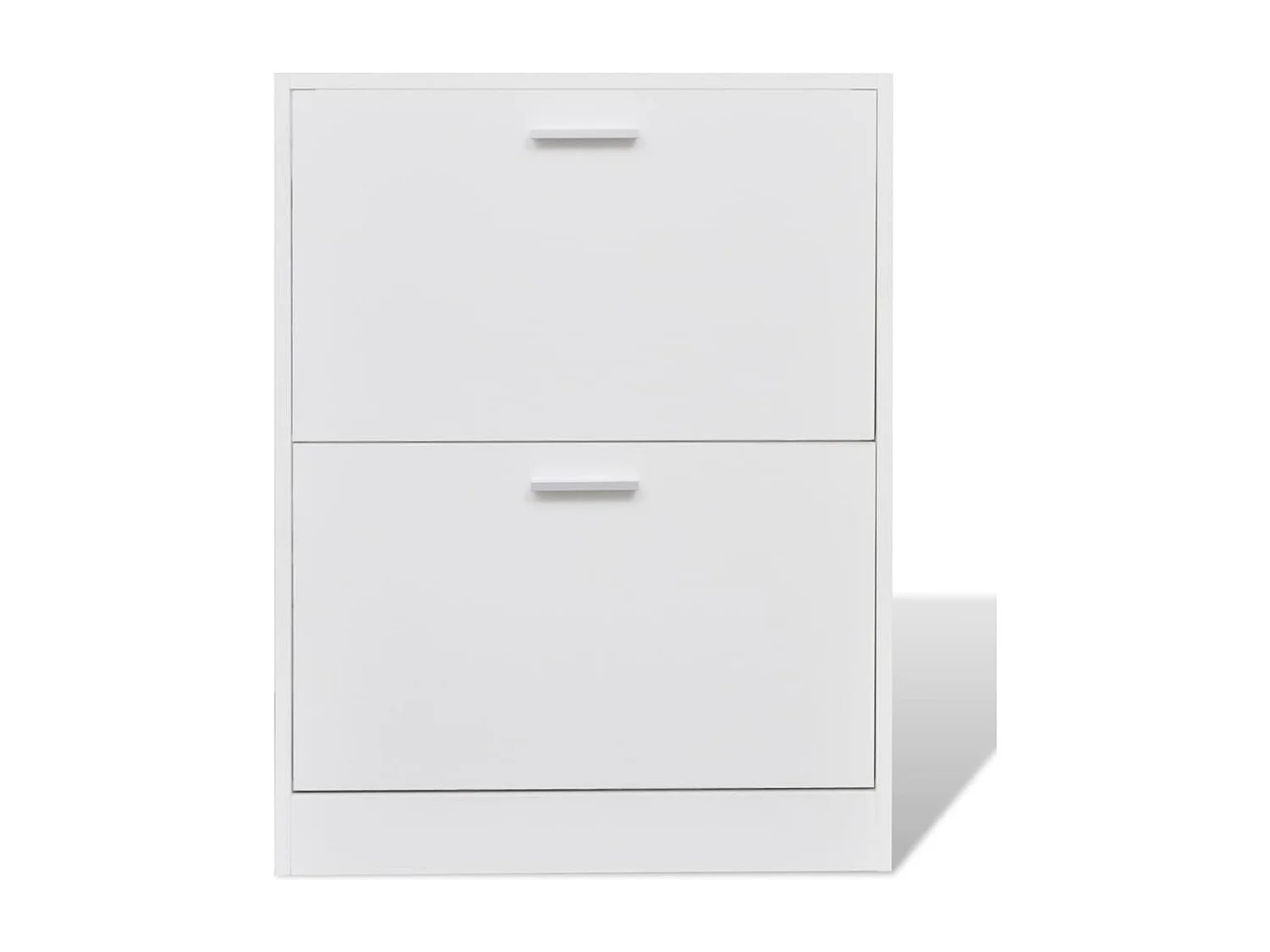 Zapatero de madera con 2 compartimentos Blanco