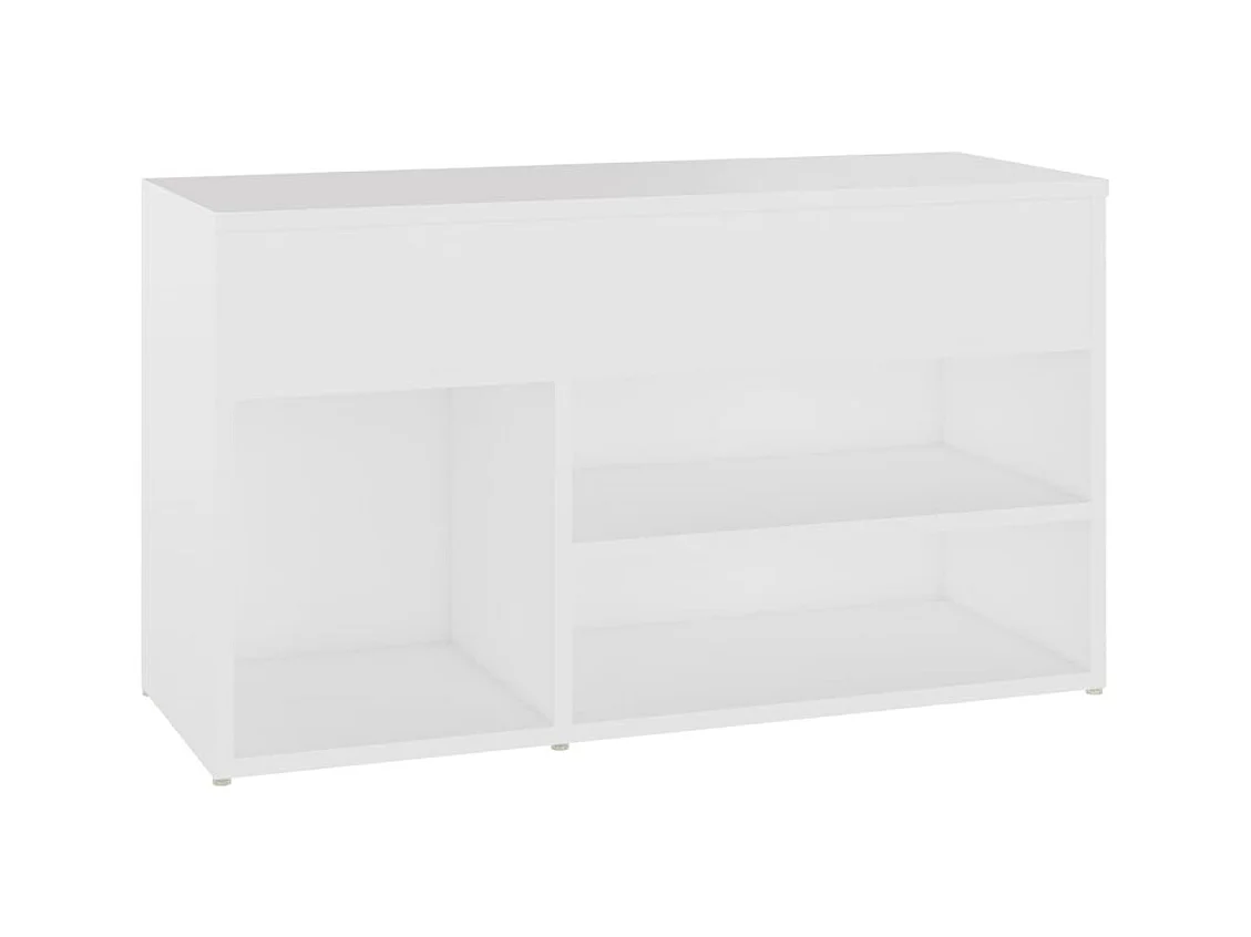 Banc à chaussures Blanc 80x30x45 cm Bois d’ingénierie