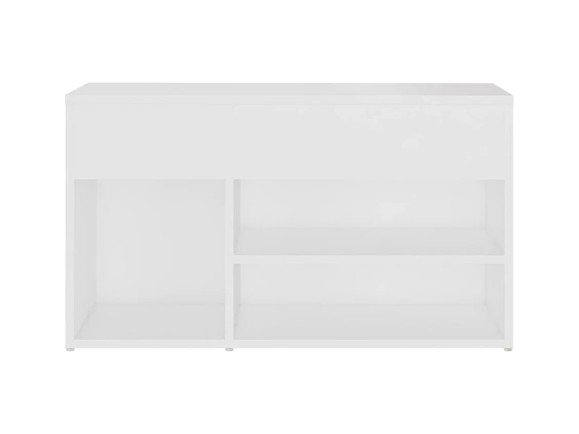 Banc à chaussures Blanc 80x30x45 cm Bois d’ingénierie