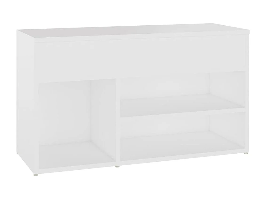 Weiße Schuhbank 80x30x45 cm Holzwerkstoff