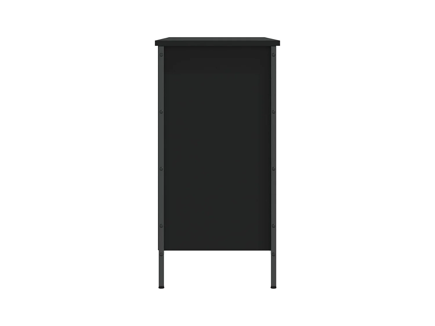 Armoire à chaussures noir 100x35x70 cm bois d'ingénierie