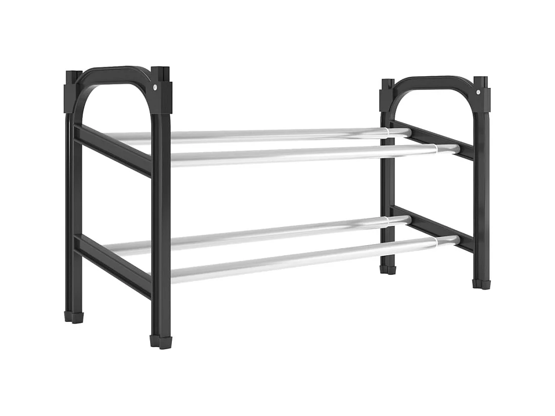 Meuble à chaussures extensible avec 2 étagères 119x24x37 cm