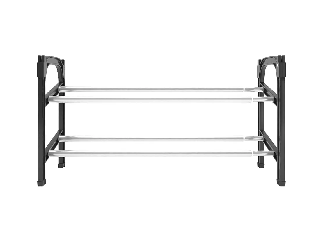 Meuble à chaussures extensible avec 2 étagères 119x24x37 cm