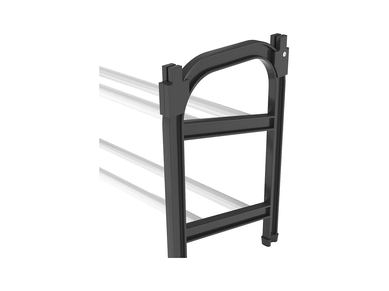 Meuble à chaussures extensible avec 2 étagères 119x24x37 cm