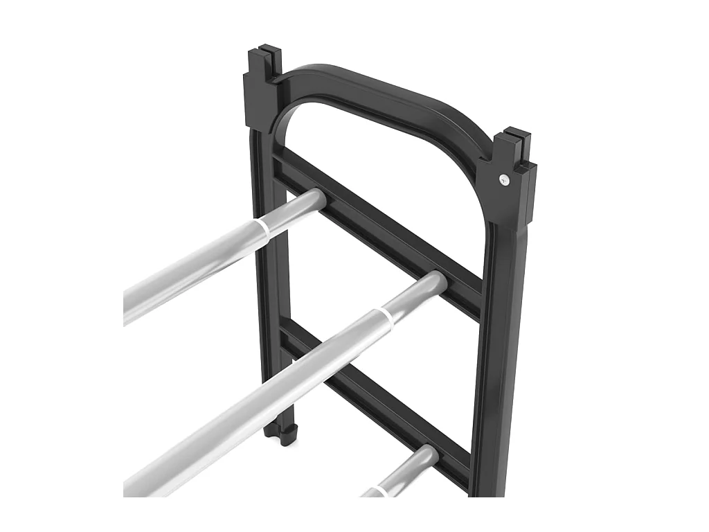 Meuble à chaussures extensible avec 2 étagères 119x24x37 cm