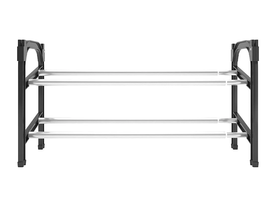 Meuble à chaussures extensible avec 2 étagères 119x24x37 cm