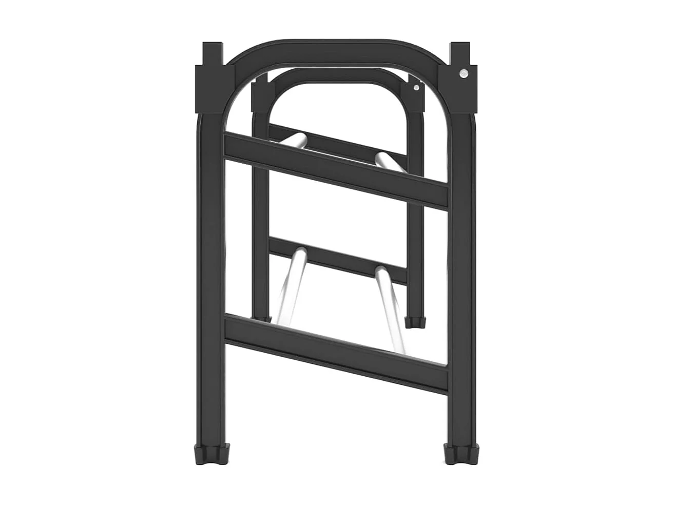 Meuble à chaussures extensible avec 2 étagères 119x24x37 cm