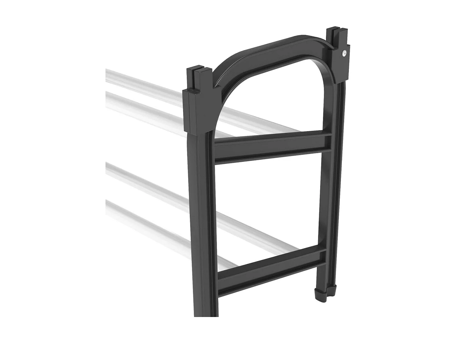 Meuble à chaussures extensible avec 2 étagères 119x24x37 cm