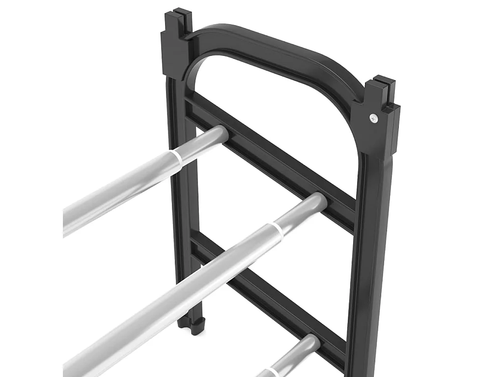 Meuble à chaussures extensible avec 2 étagères 119x24x37 cm