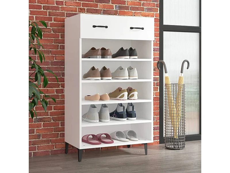 Witte schoenenkast 60x35x105 cm Technisch hout