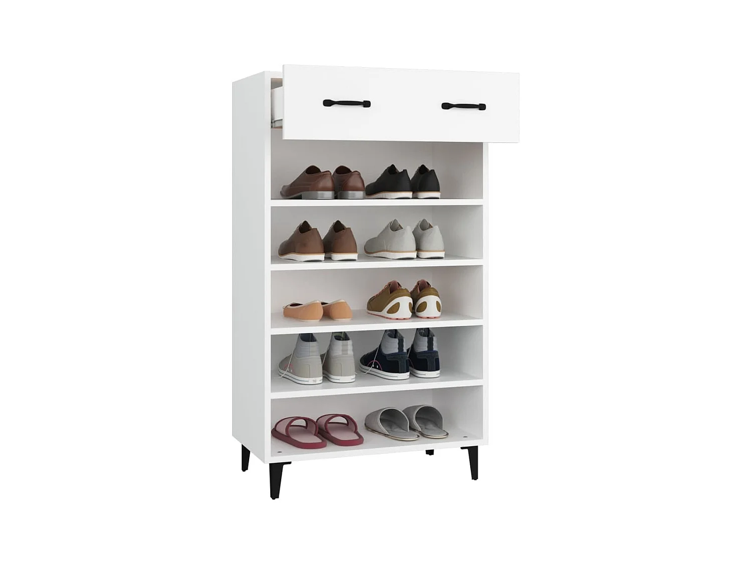 Armoire à chaussures Blanc 60x35x105 cm Bois d'ingénierie