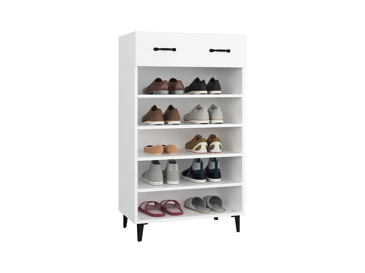 Armoire à chaussures Blanc 60x35x105 cm Bois d'ingénierie