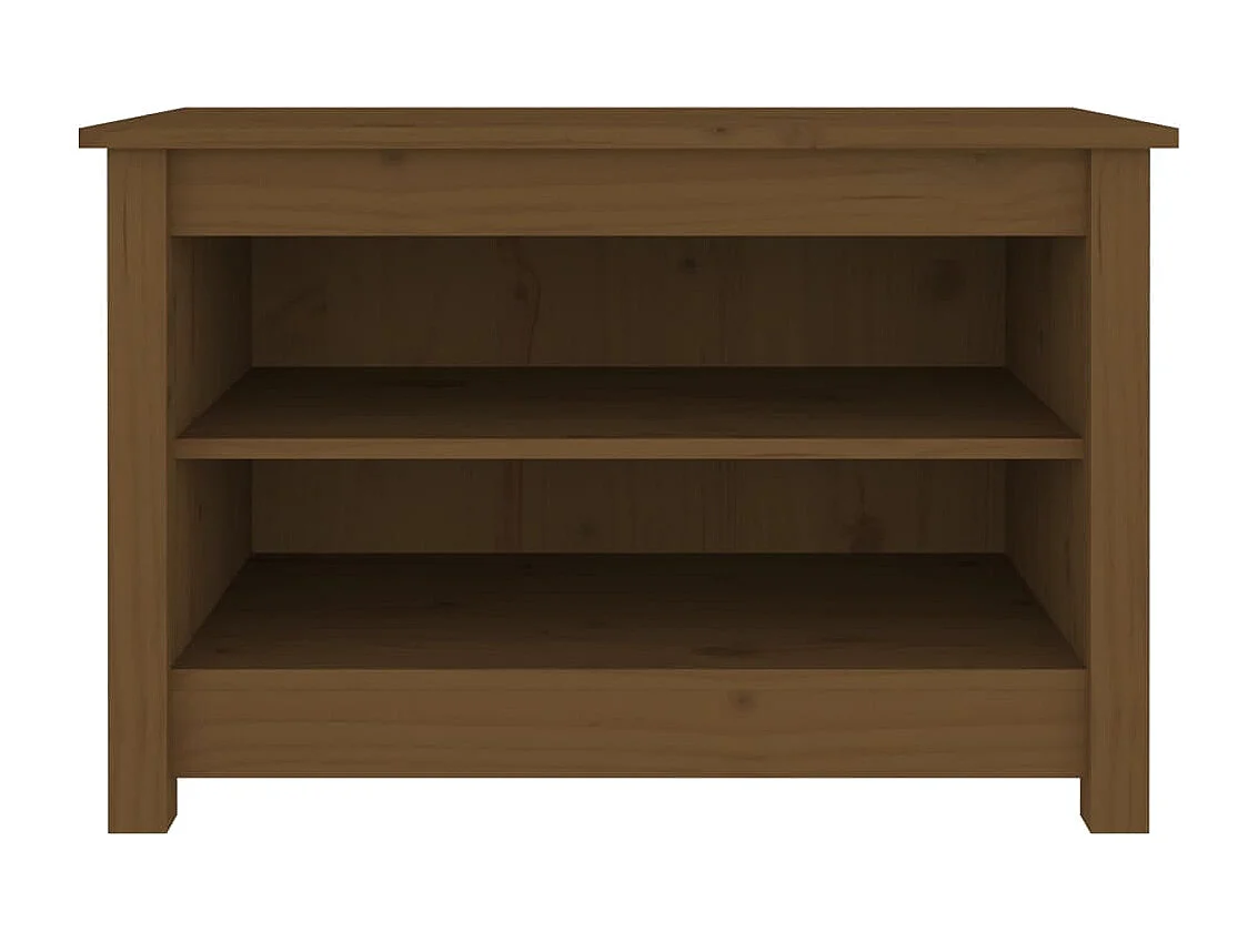 Banc à chaussures Marron miel 70x38x45,5 cm Pin massif