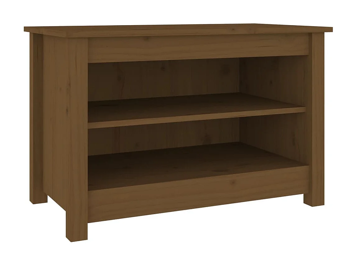 Banco zapatero marrón miel 70x38x45,5 cm Pino macizo