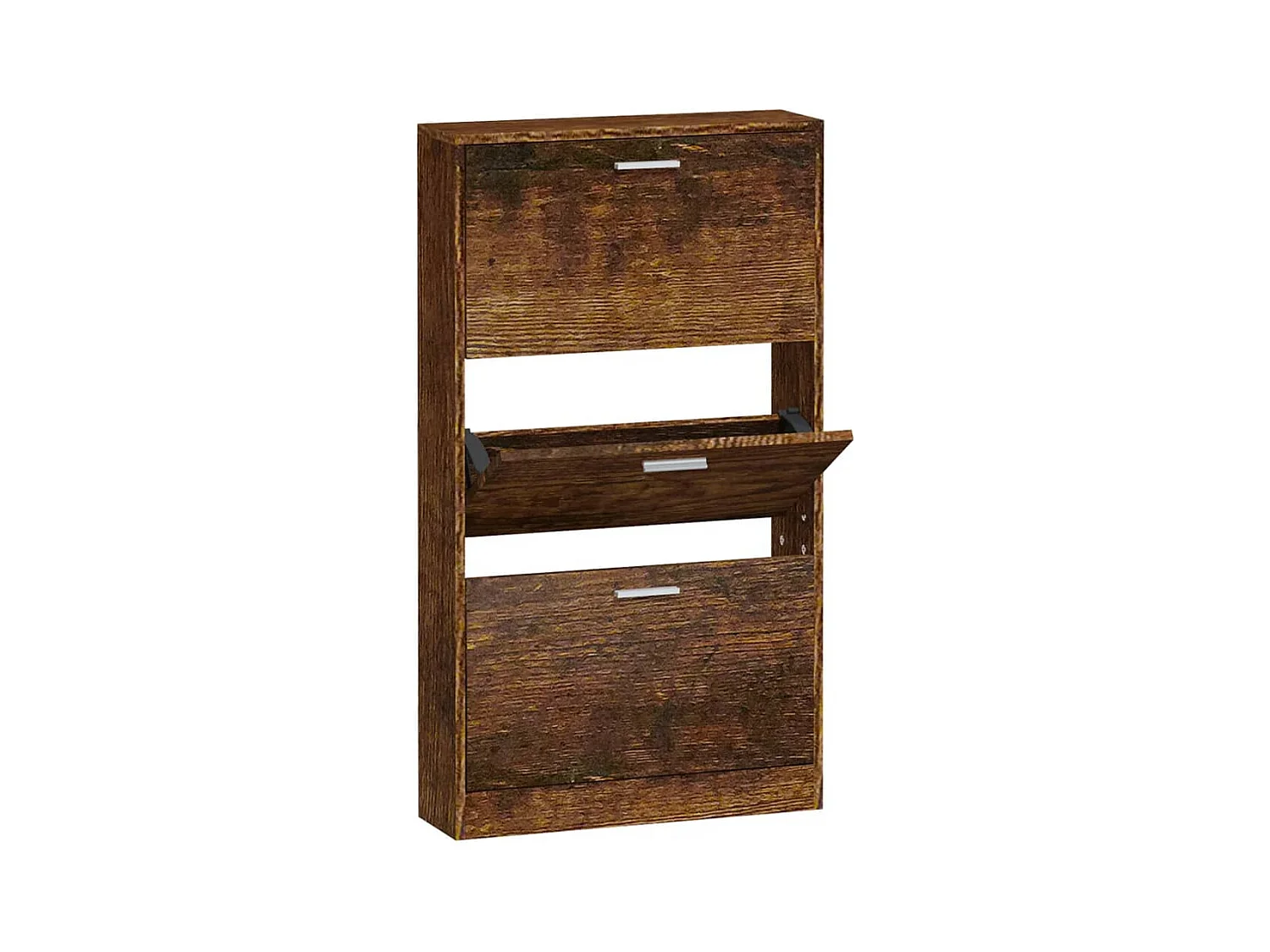 Armoire à chaussures Chêne fumé 59x17x108 cm Bois d'ingénierie