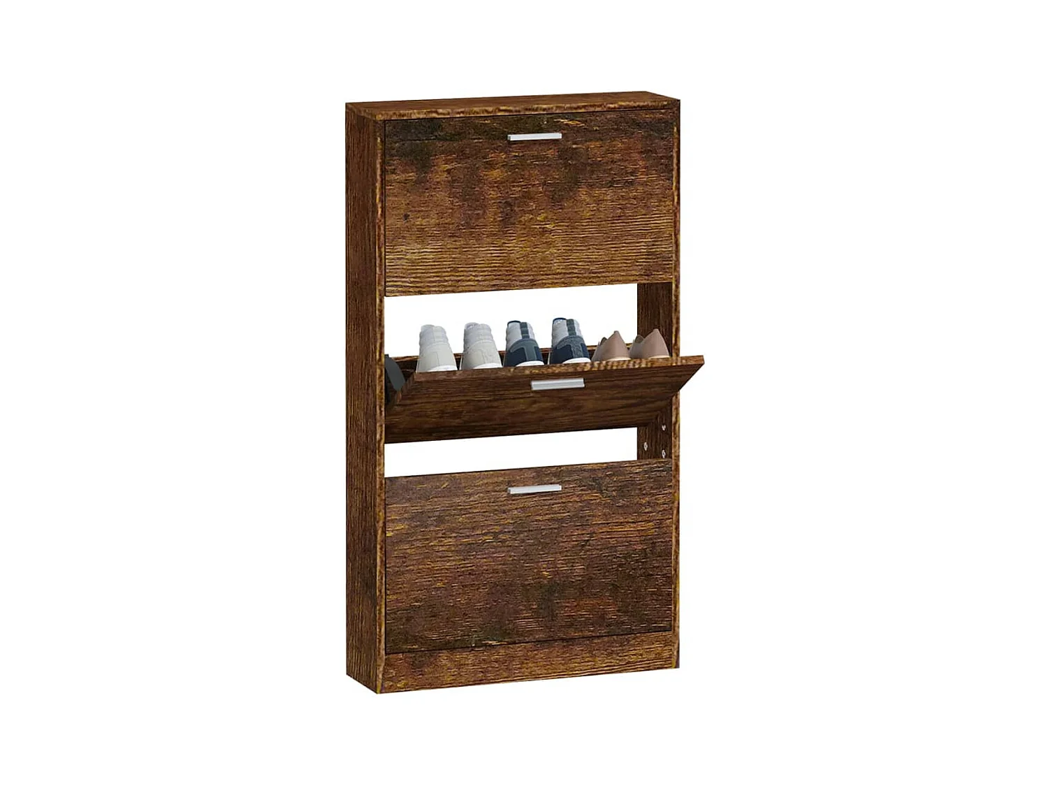 Armoire à chaussures Chêne fumé 59x17x108 cm Bois d'ingénierie