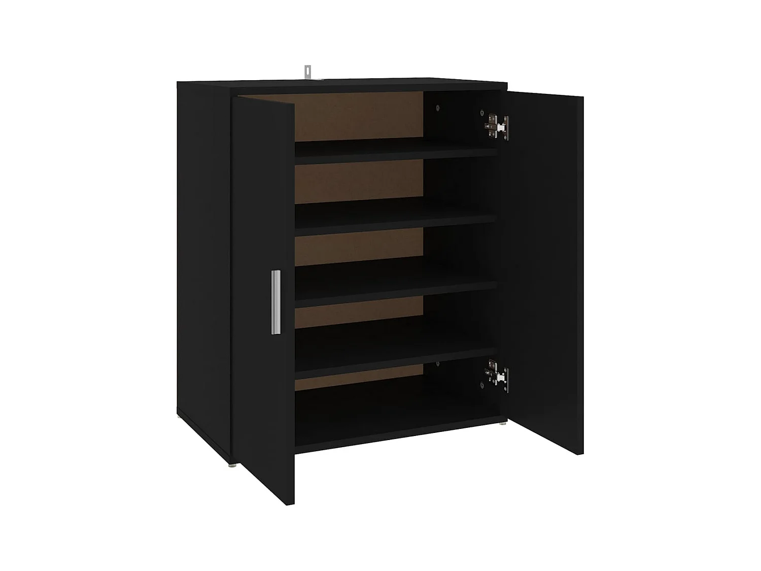 Armoire à chaussures Noir 60x35x70 cm Bois d’ingénierie