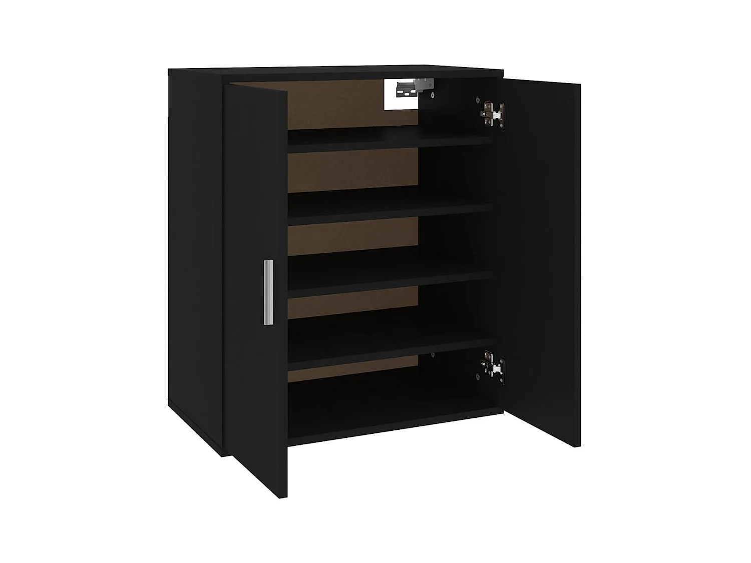 Armoire à chaussures Noir 60x35x70 cm Bois d’ingénierie