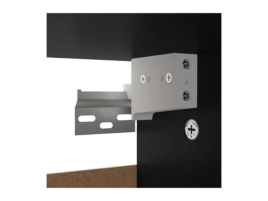 Armoire à chaussures Noir 60x35x70 cm Bois d’ingénierie