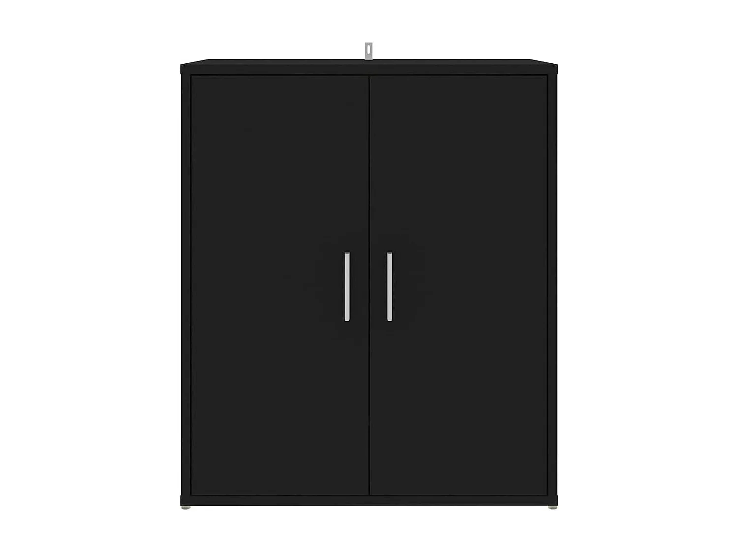 Scarpiera nera 60x35x70 cm in legno ingegnerizzato