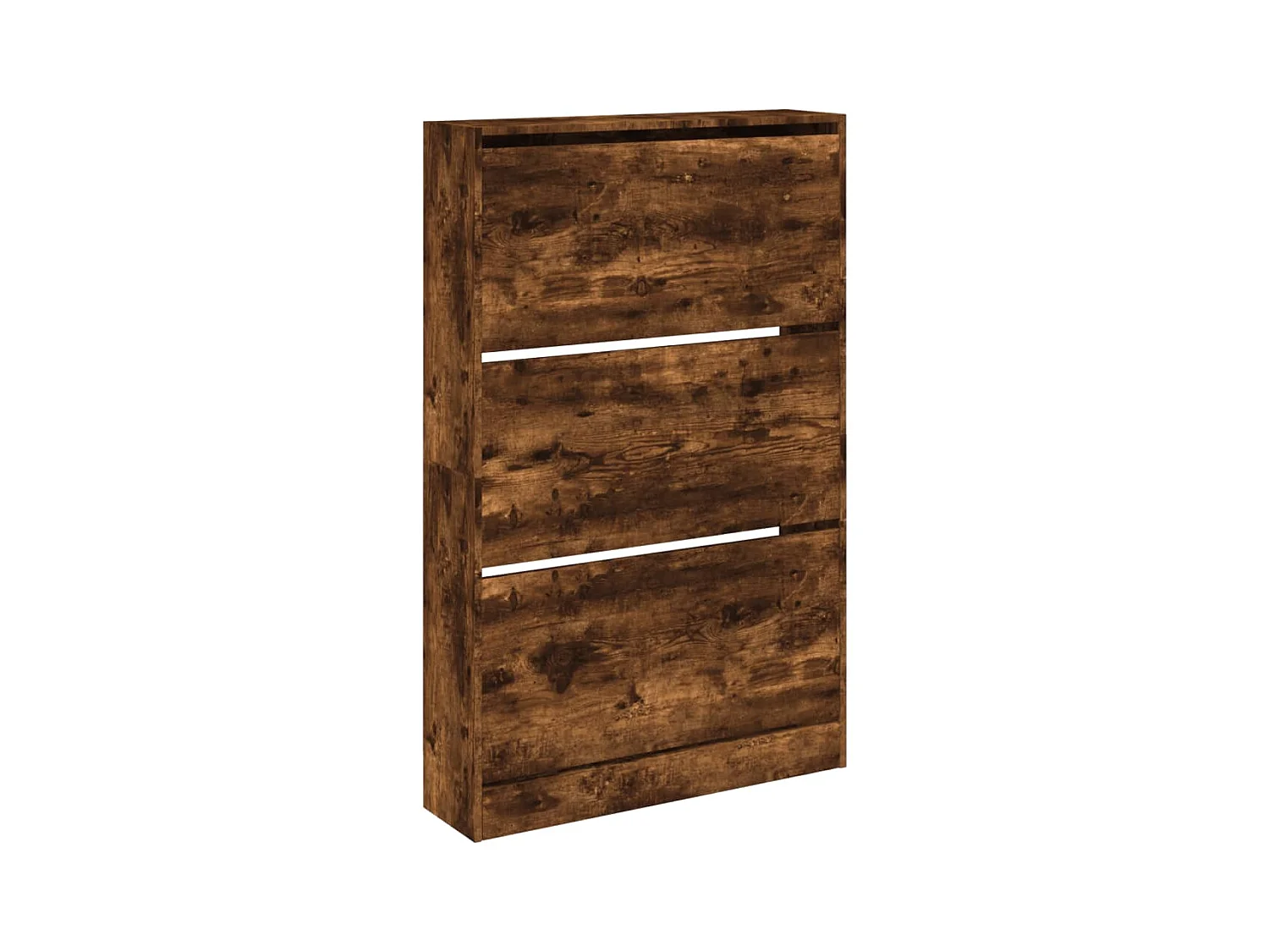 Armoire à chaussures chêne fumé 80x21x125,5 cm bois ingénierie
