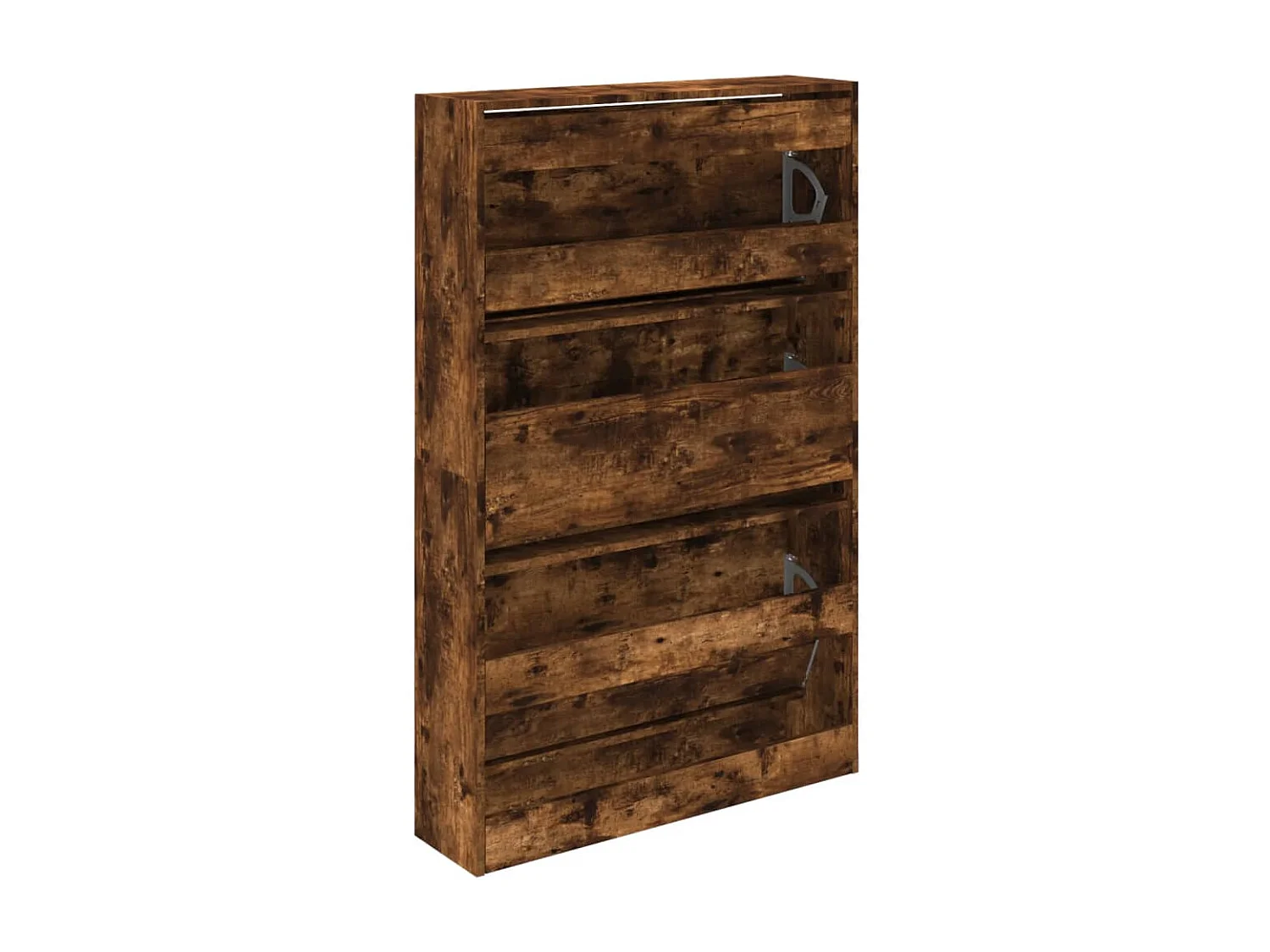 Armoire à chaussures chêne fumé 80x21x125,5 cm bois ingénierie