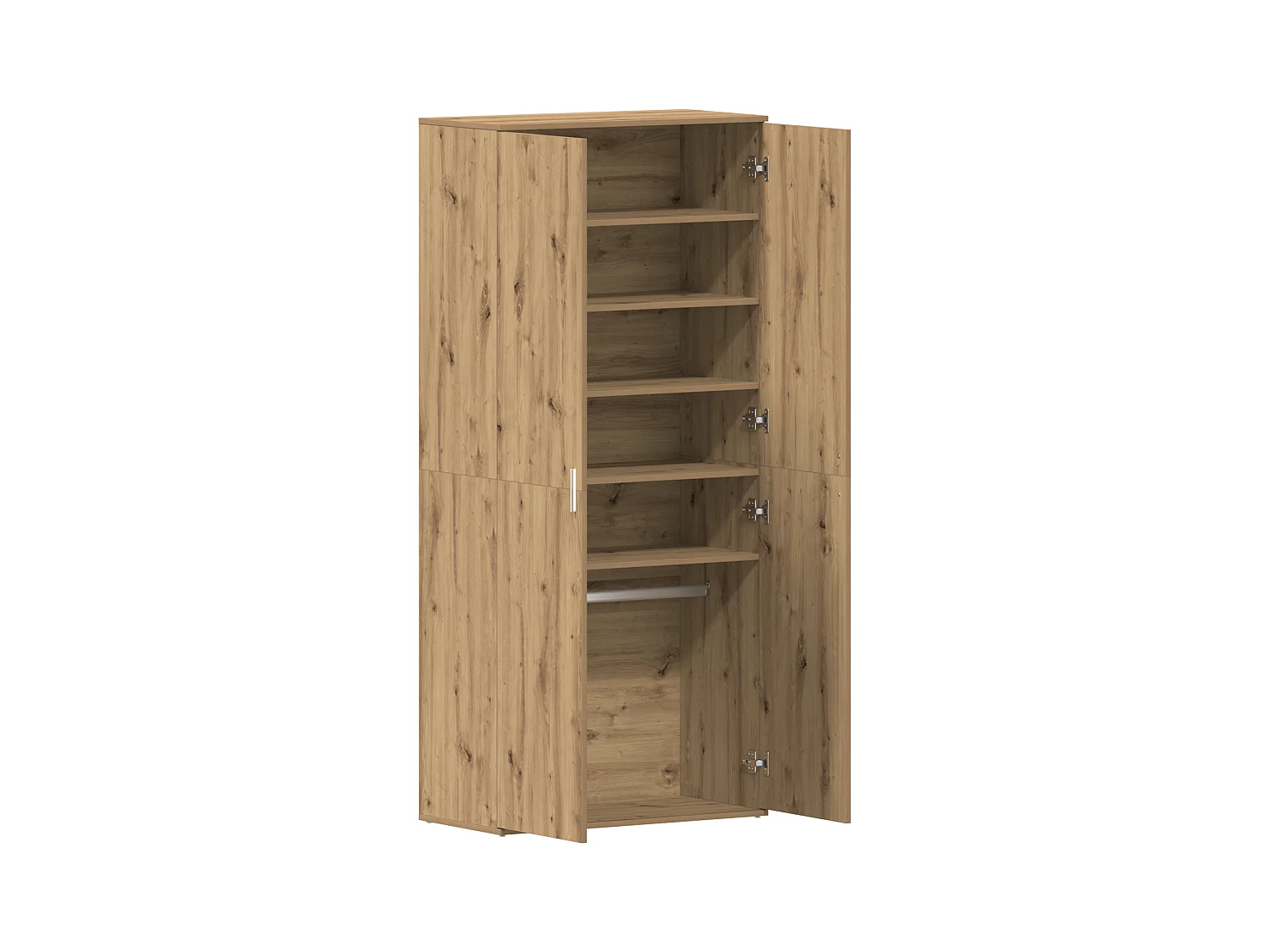 Cabinet à chaussures en chêne artisan 80x39x180 cm en bois d'ingénierie