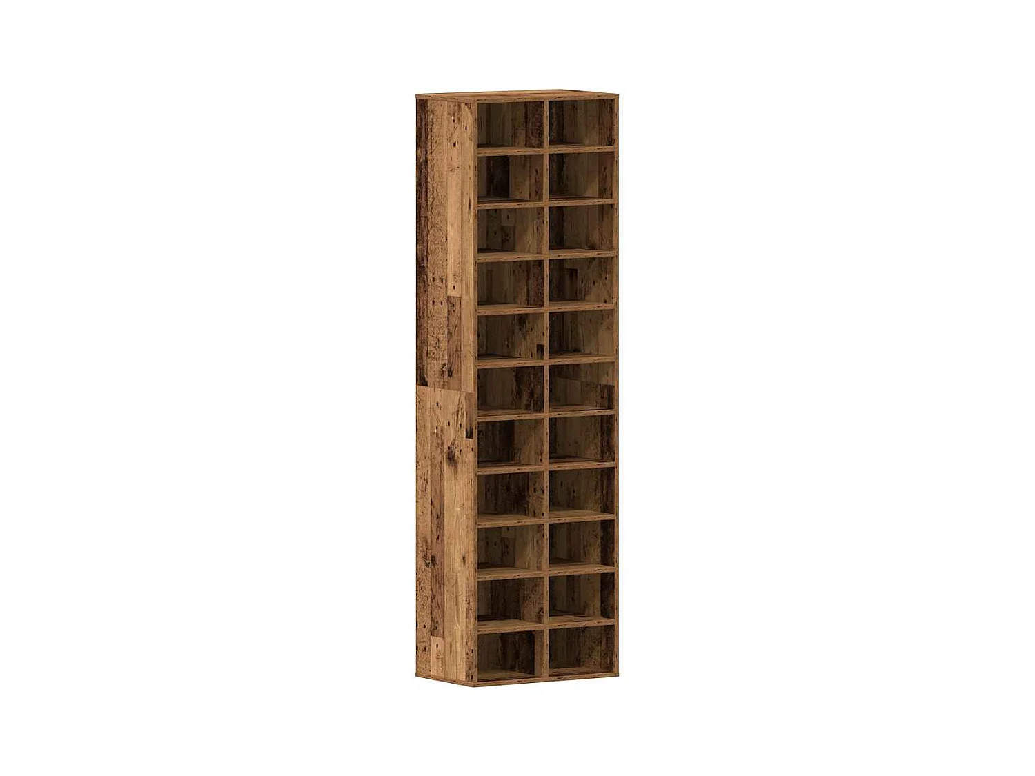 Armoire à chaussures vieux bois 54x34x183 cm bois ingénierie