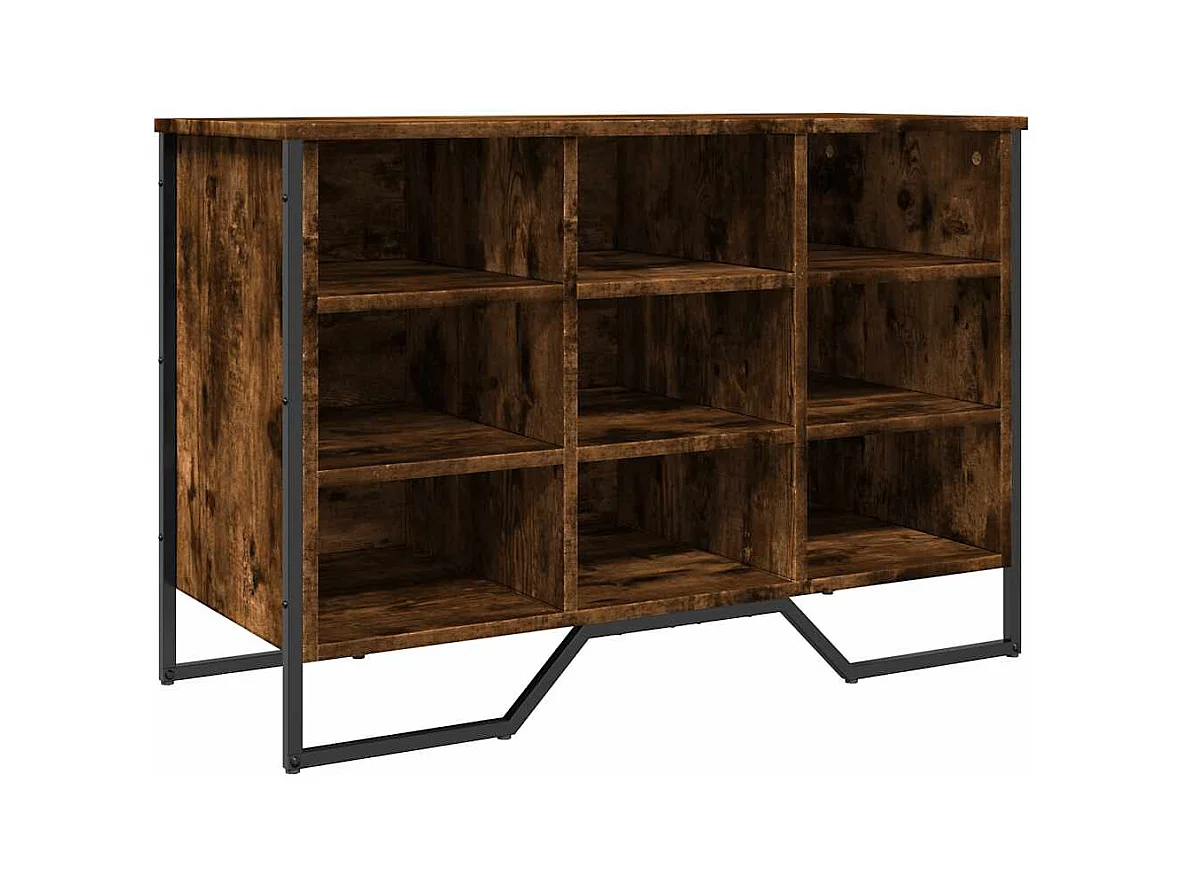 Armoire à chaussures chêne fumé 90x38x61,5 cm bois d'ingénierie
