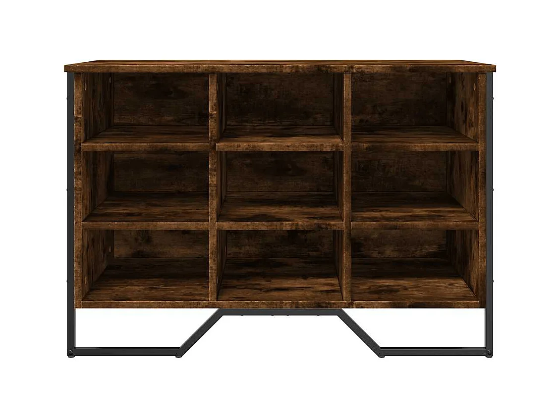 Armoire à chaussures chêne fumé 90x38x61,5 cm bois d'ingénierie