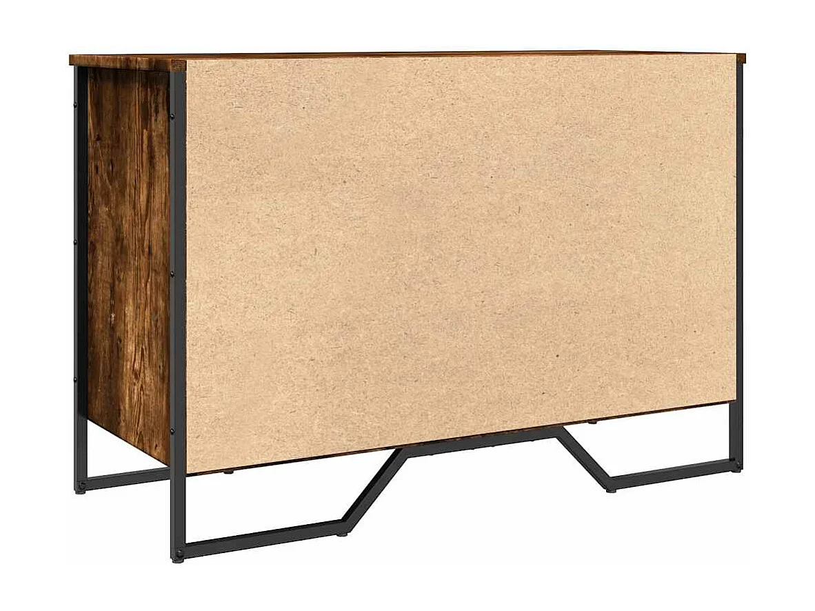 Armoire à chaussures chêne fumé 90x38x61,5 cm bois d'ingénierie