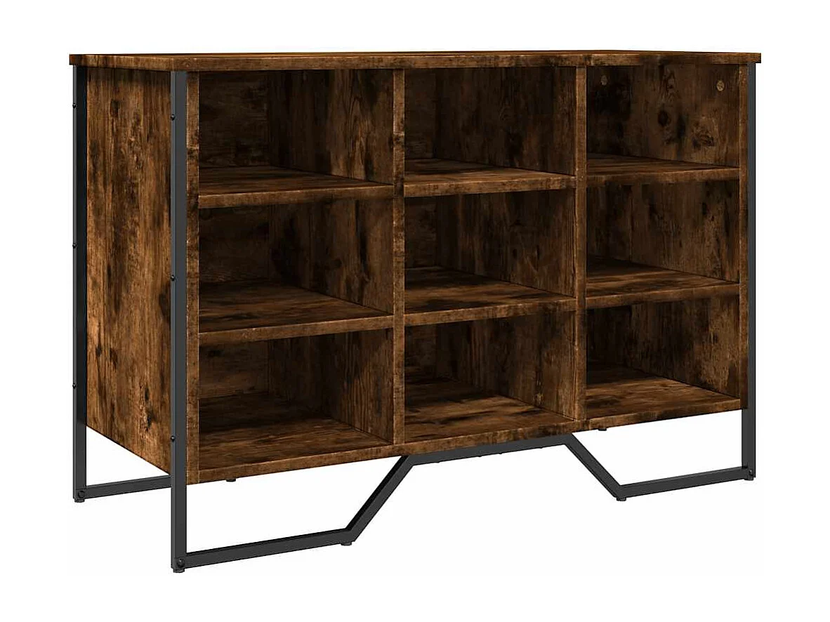 Zapatero roble ahumado 90x38x61,5 cm madera de ingeniería