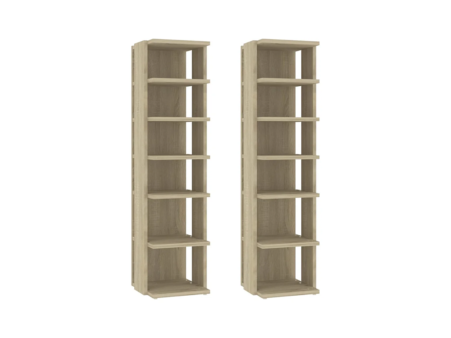 Armoires à chaussures 2 pcs Chêne Sonoma 27,5x27x102 cm