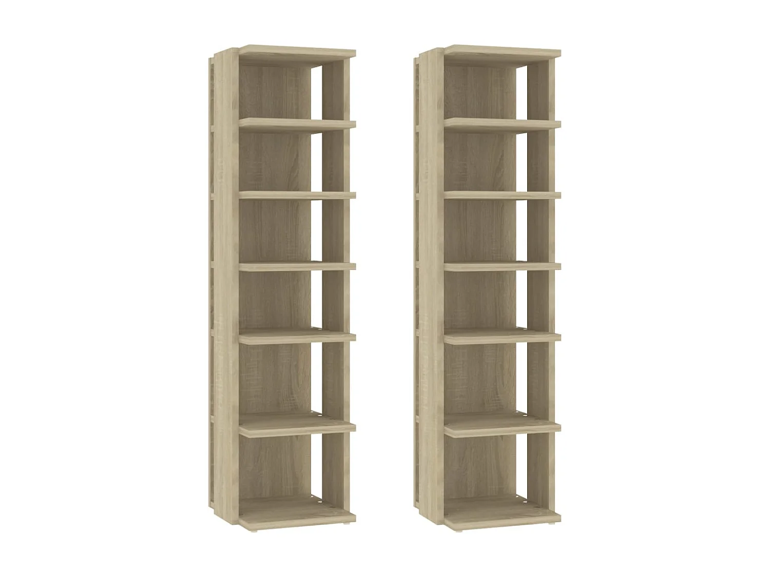 Armoires à chaussures 2 pcs Chêne Sonoma 27,5x27x102 cm