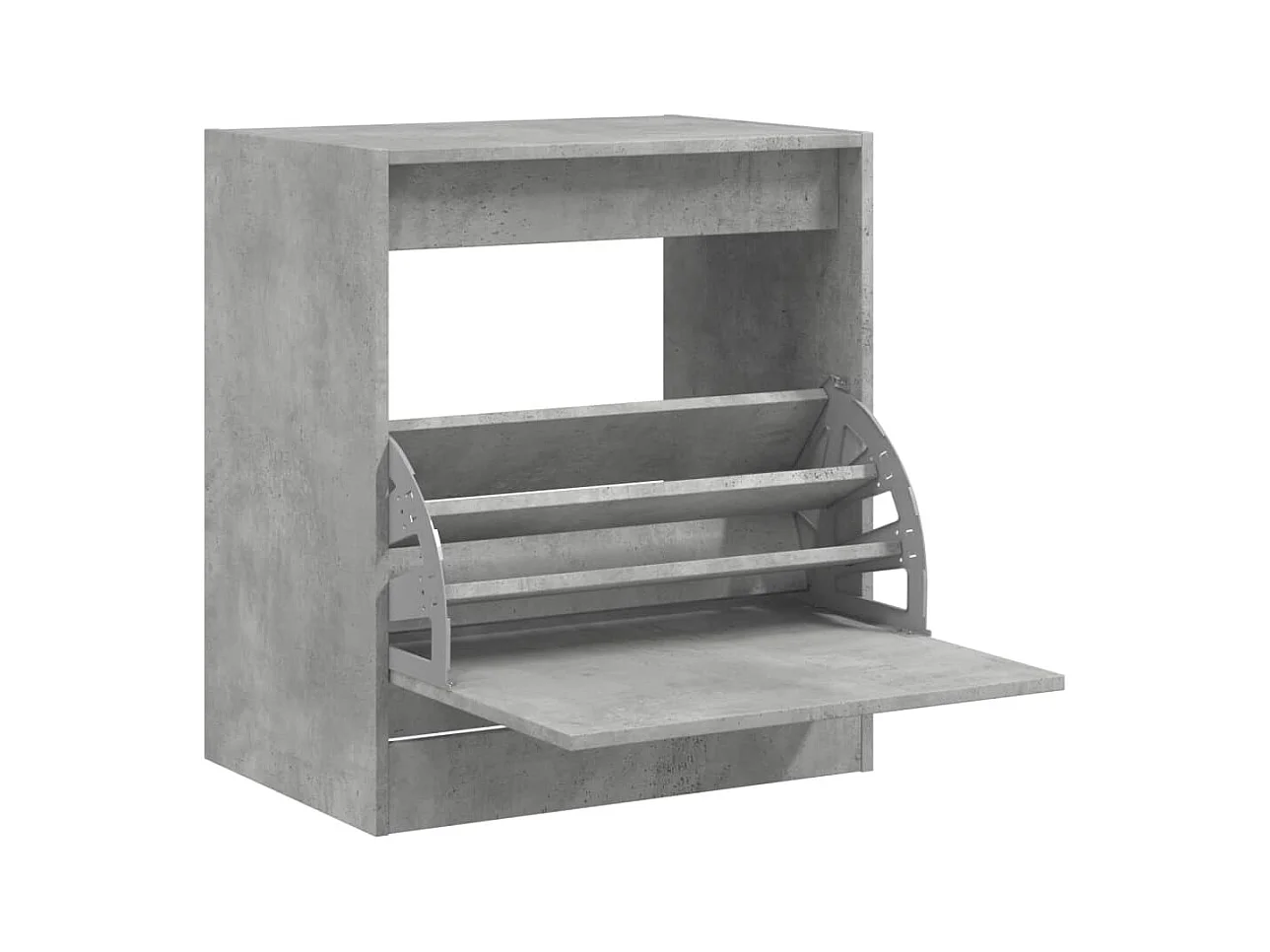 Betongrijze schoenenkast 60x42x69 cm bewerkt hout