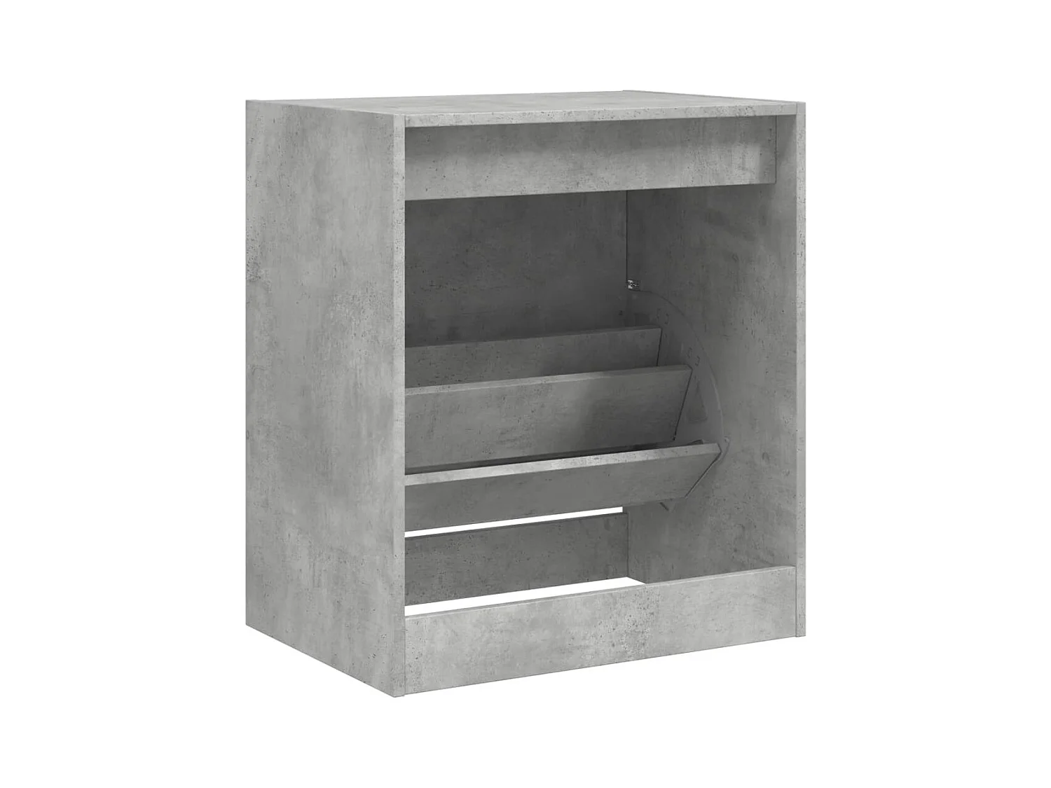 Betongrijze schoenenkast 60x42x69 cm bewerkt hout