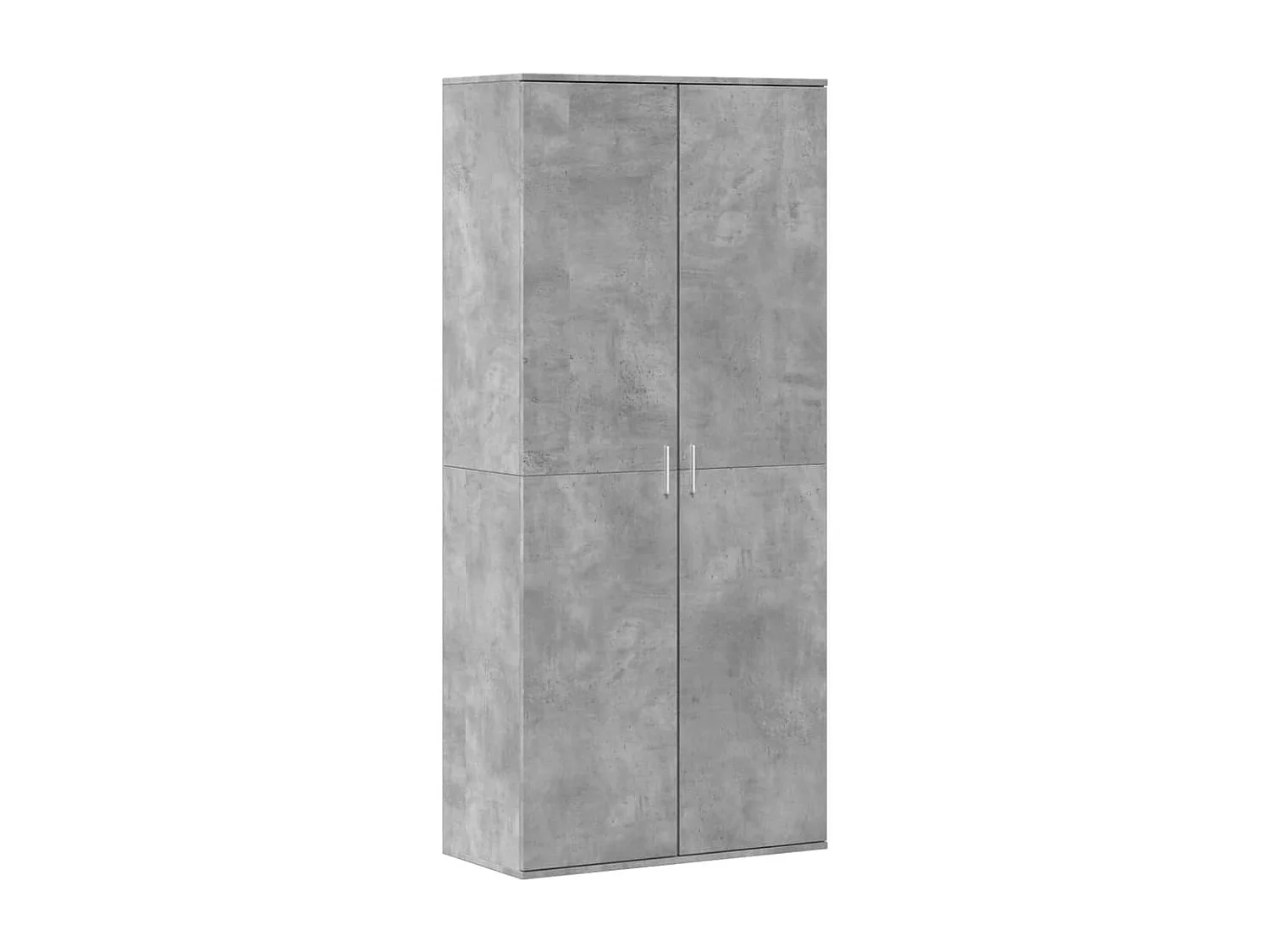 Scarpiera grigio cemento 80x39x178 cm in legno ingegnerizzato