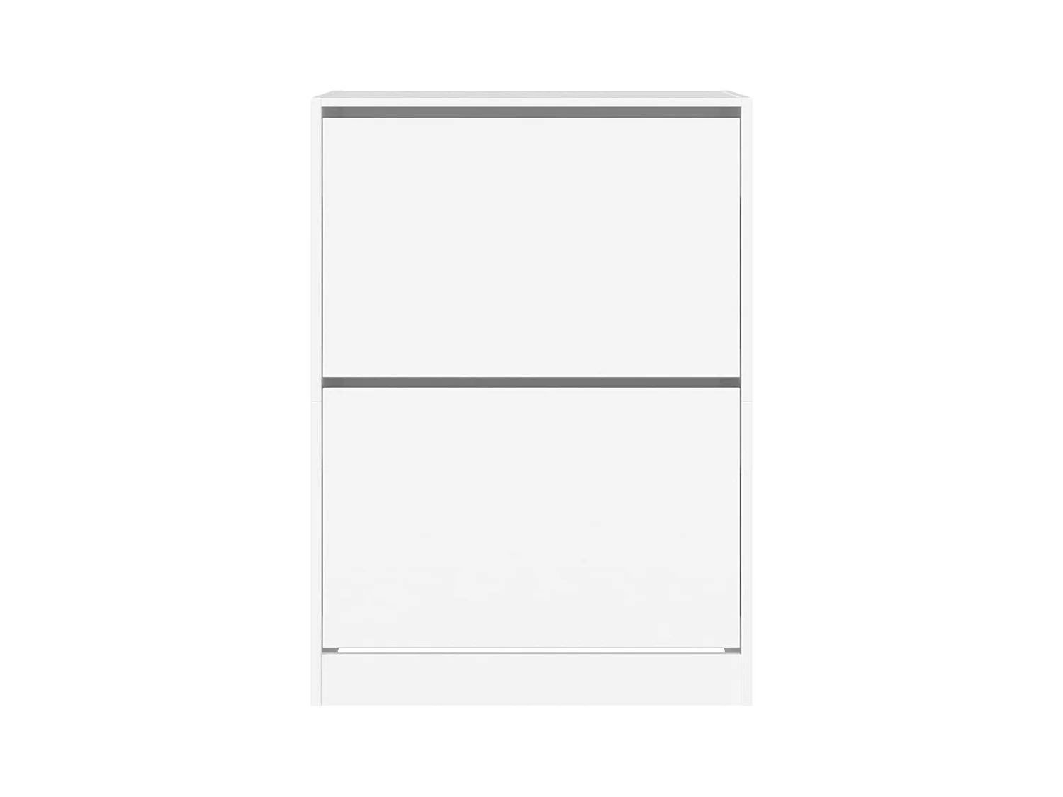 Armoire à chaussures 2 tiroirs rabattables blanc 80x42x108 cm