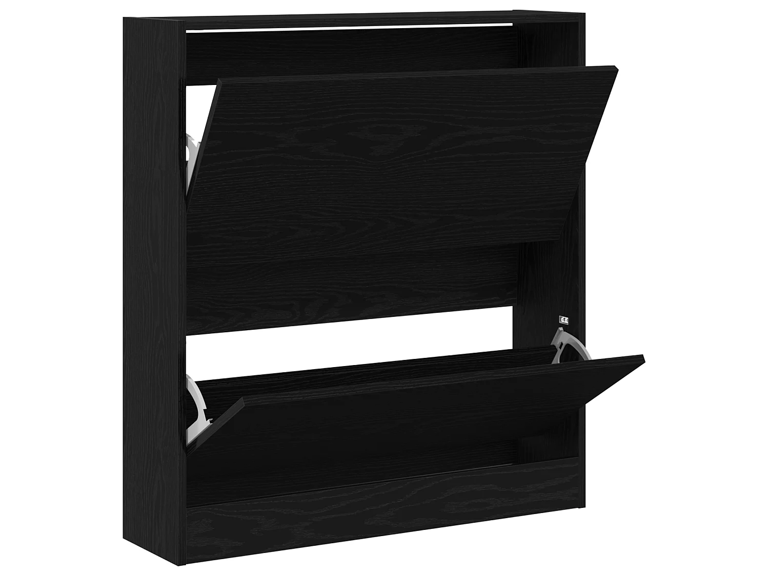 Armoire à chaussures avec tiroir basculant Chêne noir 80x21x87,5 cm