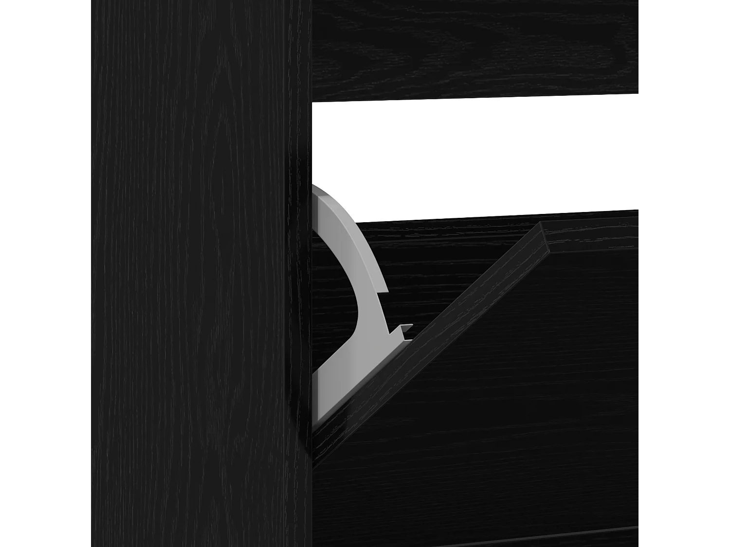 Armoire à chaussures avec tiroir basculant Chêne noir 80x21x87,5 cm