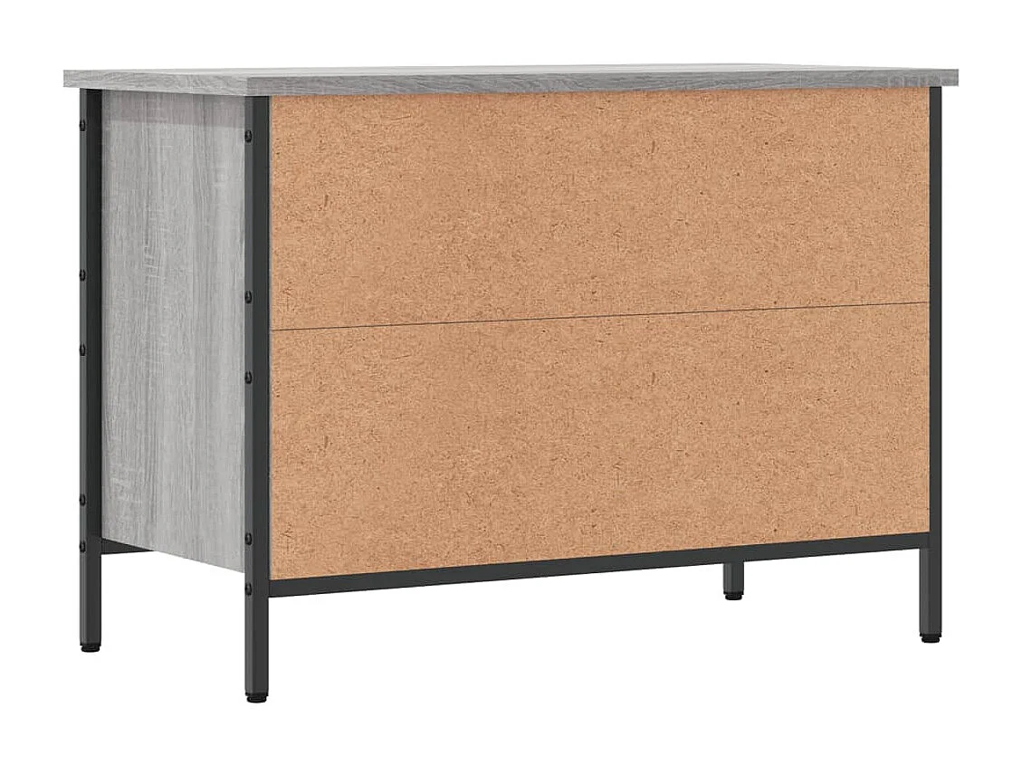 Sonoma grijze schoenenkast 69x35x50 cm bewerkt hout