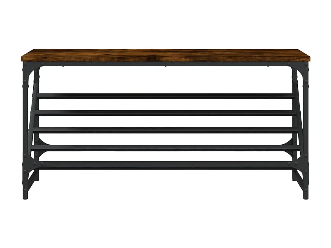 Zapatero roble ahumado 90x30x45 cm madera de ingeniería