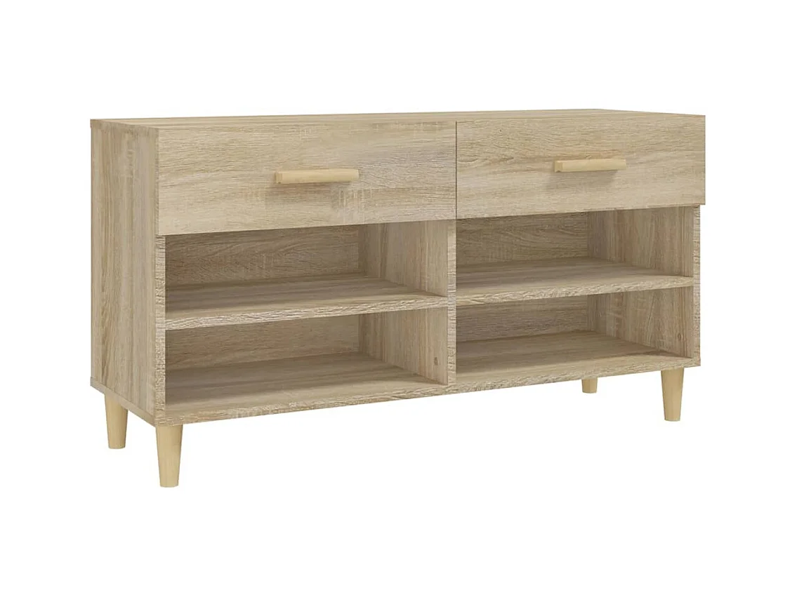 Armoire à chaussures Chêne sonoma 102x35x55cm Bois d'ingénierie