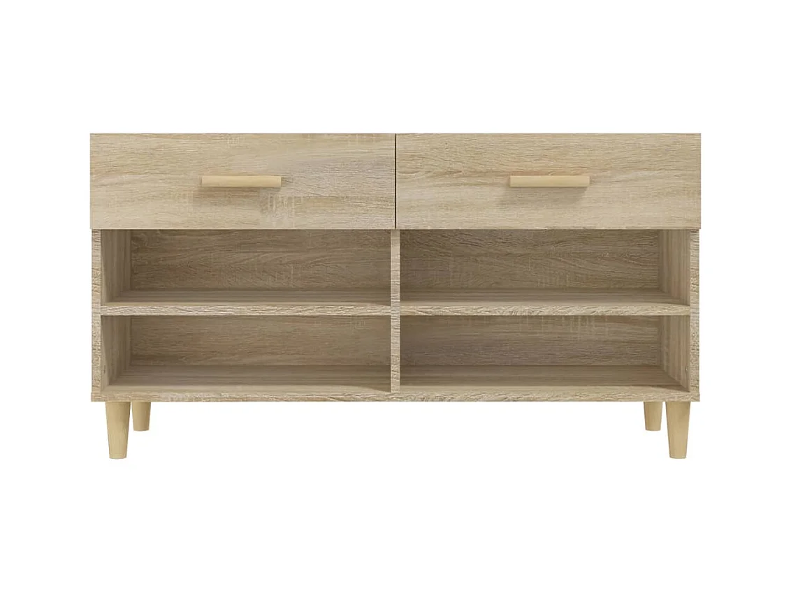 Armoire à chaussures Chêne sonoma 102x35x55cm Bois d'ingénierie