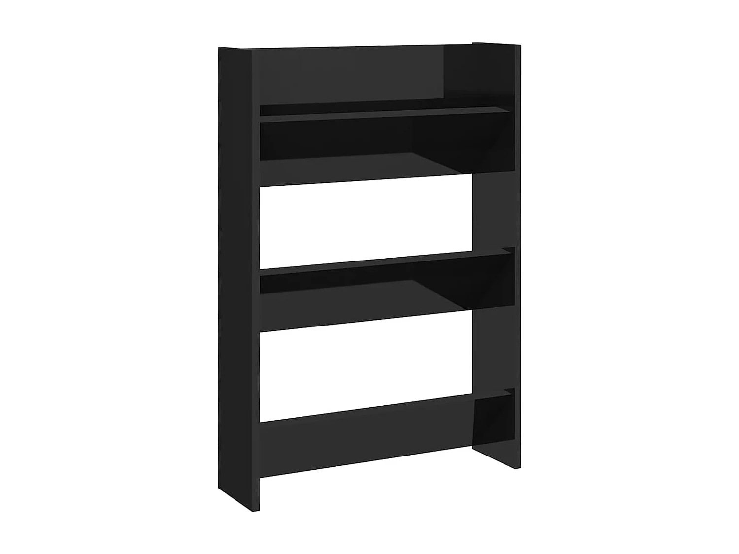 scarpiere da parete nere lucide 60x18x90cm