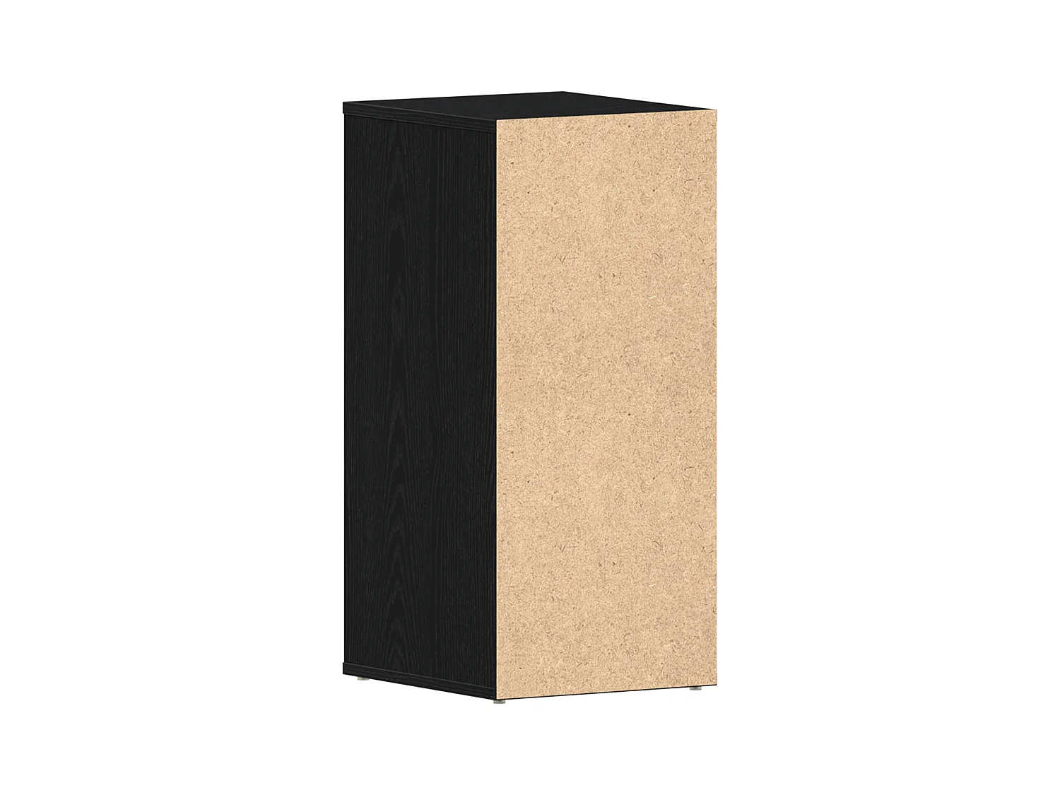 Zwarte eikenhouten schoenenkast 32x35x70 cm in composiet hout